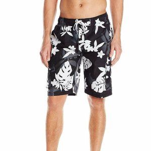 Kanu Surf Men's Echelon Swim Trunks, Voyage Black